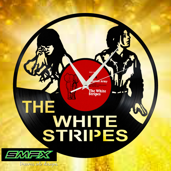 THE WHITE STRIPES Laser Cut Vinyl Record artist representation or vinyl clock