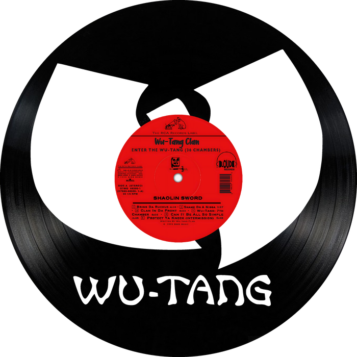 WU TANG Laser Cut Vinyl Record artist representation or vinyl clock