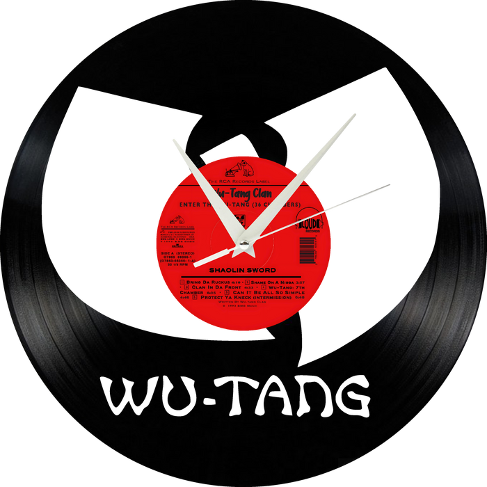 WU TANG Laser Cut Vinyl Record artist representation or vinyl clock