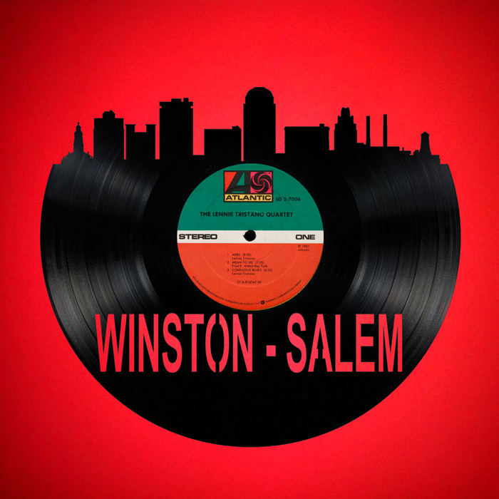 Winston-Salem North Carolina Laser Cut Vinyl Record artist representation