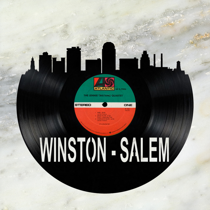 Winston-Salem North Carolina Laser Cut Vinyl Record artist representation