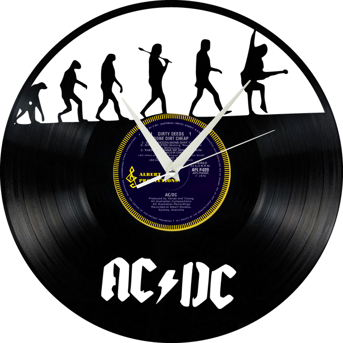 AC-DC  Laser Cut Vinyl Record artist representation or vinyl clock