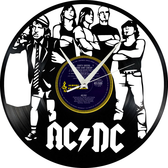 AC-DC  Laser Cut Vinyl Record artist representation or vinyl clock
