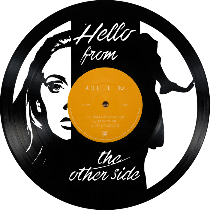 Adele  Laser Cut Vinyl Record artist representation or vinyl clock