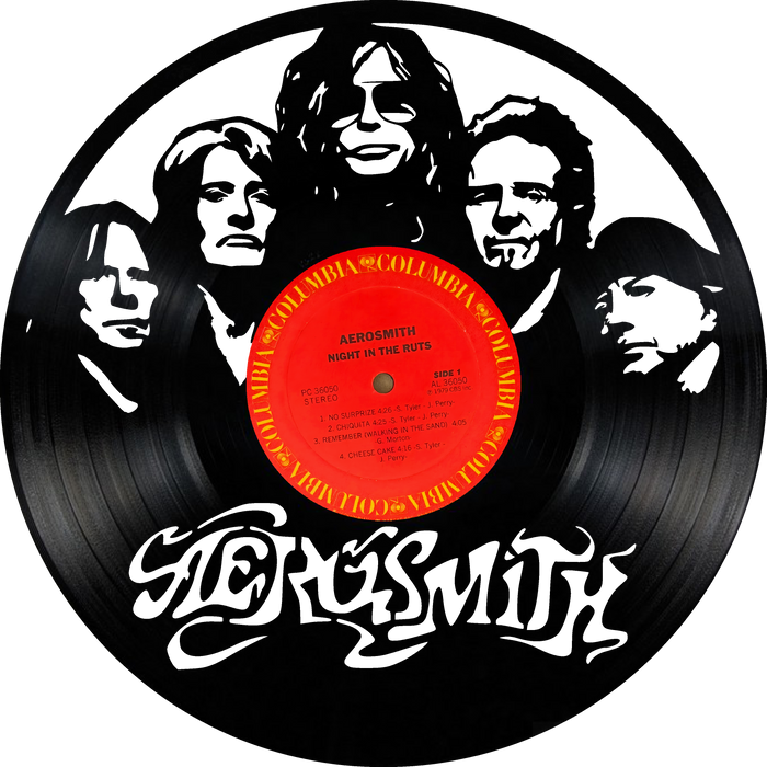 AEROSMITH Laser Cut Vinyl Record artist representation or vinyl clock
