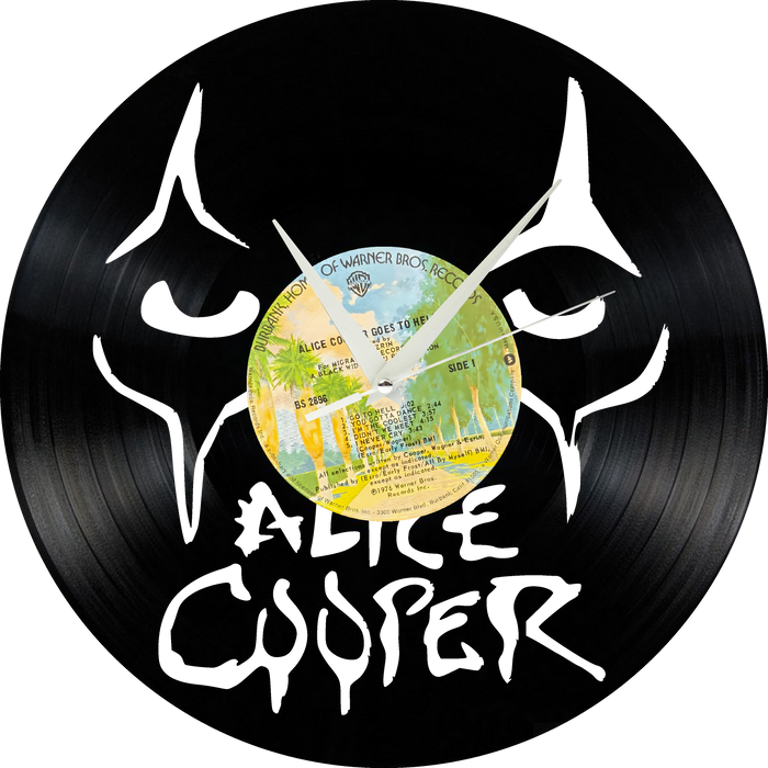 alice cooper Laser Cut Vinyl Record artist representation or vinyl clock