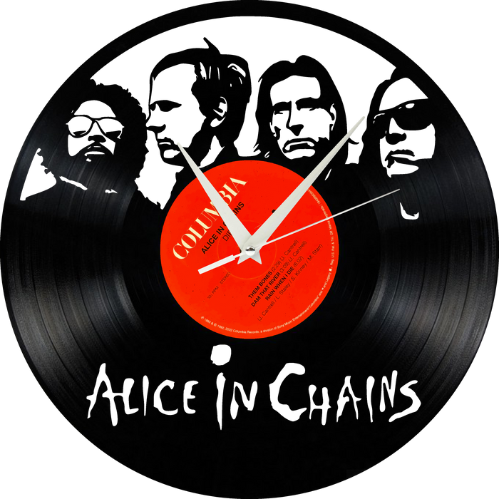 Alice in Chains Laser Cut Vinyl Record artist representation or vinyl clock