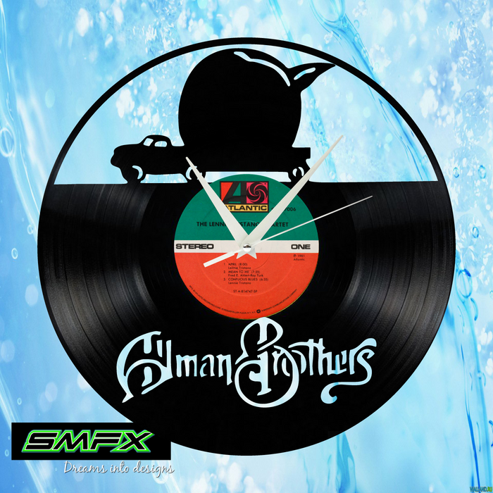 ALLMAN BROTHERS  Laser Cut Vinyl Record artist representation or vinyl clock