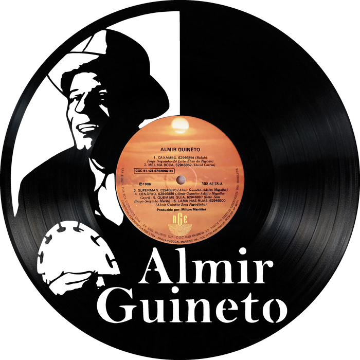 almir guineto Laser Cut Vinyl Record artist representation or vinyl clock