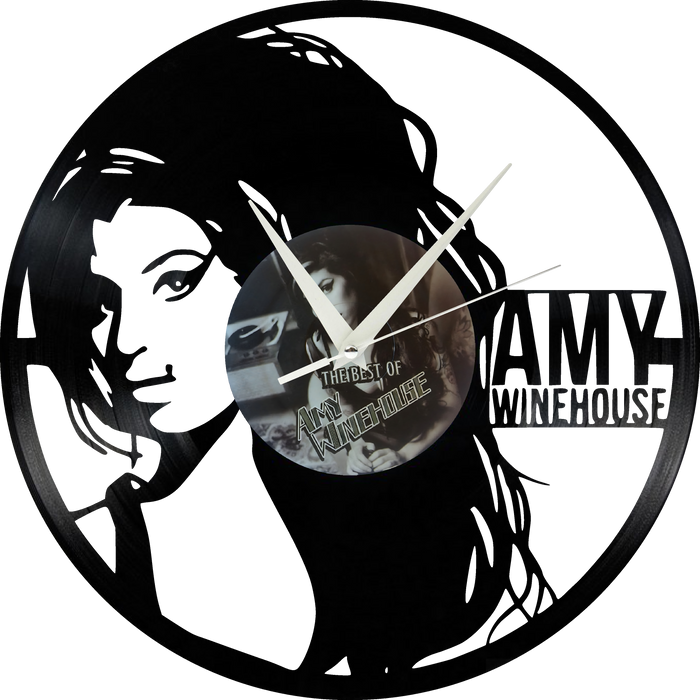 Amy Winehouse Laser Cut Vinyl Record artist representation or vinyl clock