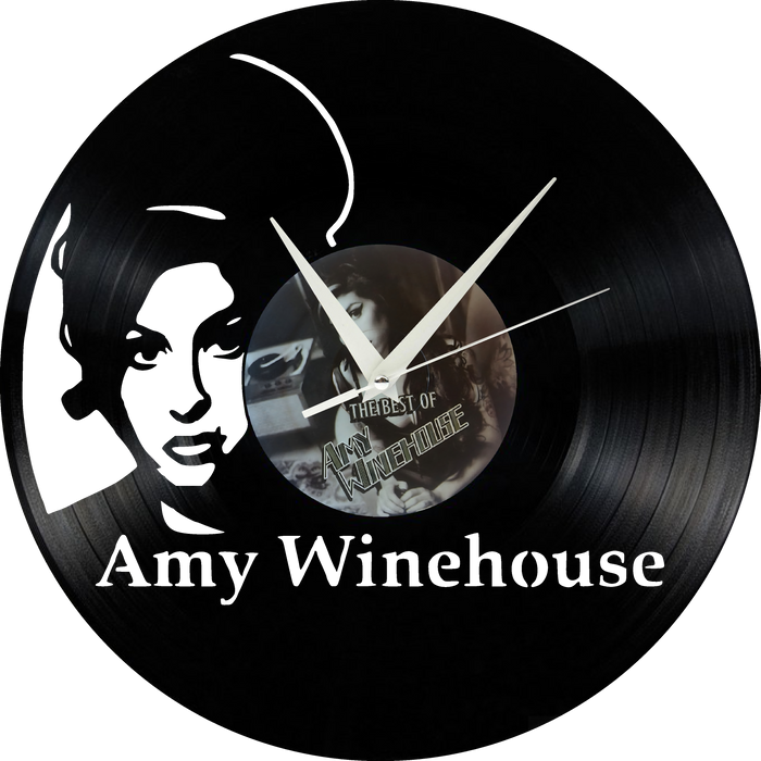Amy Winehouse Laser Cut Vinyl Record artist representation or vinyl clock