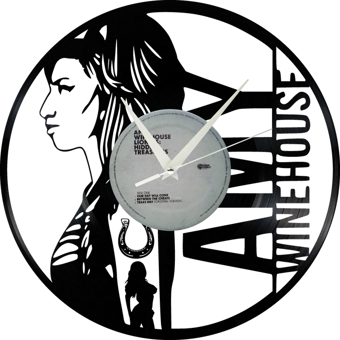 Amy Winehouse Laser Cut Vinyl Record artist representation or vinyl clock