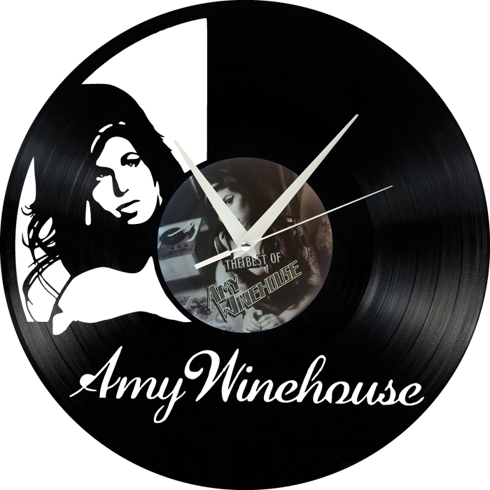 Amy Winehouse Laser Cut Vinyl Record artist representation or vinyl clock