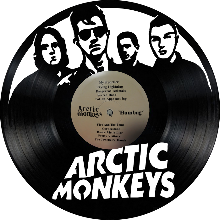 Artic Monkeys Laser Cut Vinyl Record artist representation or vinyl clock