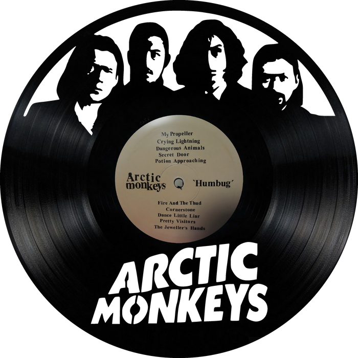Artic Monkeys Laser Cut Vinyl Record artist representation or vinyl clock