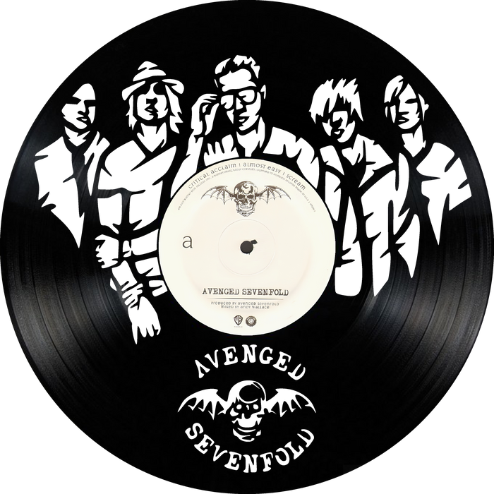 Avenged Sevenfold Laser Cut Vinyl Record artist representation or vinyl clock