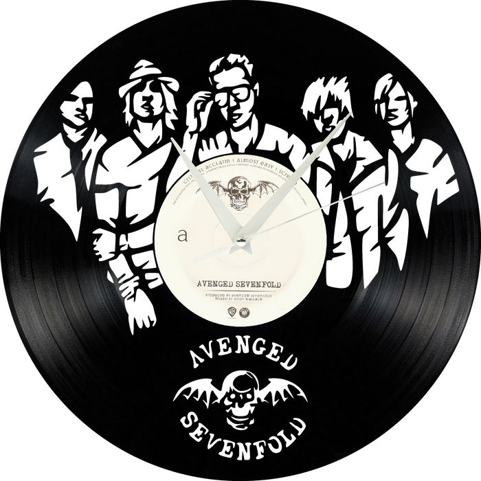 Avenged Sevenfold Laser Cut Vinyl Record artist representation or vinyl clock