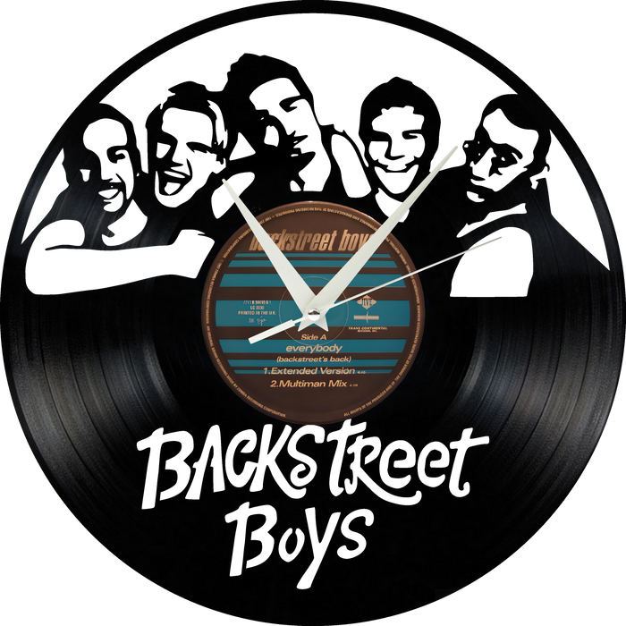 Back Street Boys Laser Cut Vinyl Record artist representation or vinyl clock