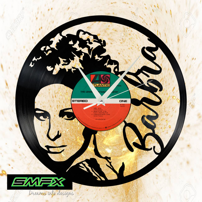 BARBRA STRISAND Laser Cut Vinyl Record artist representation or vinyl clock