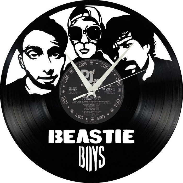 beastie boys Laser Cut Vinyl Record artist representation or vinyl clock