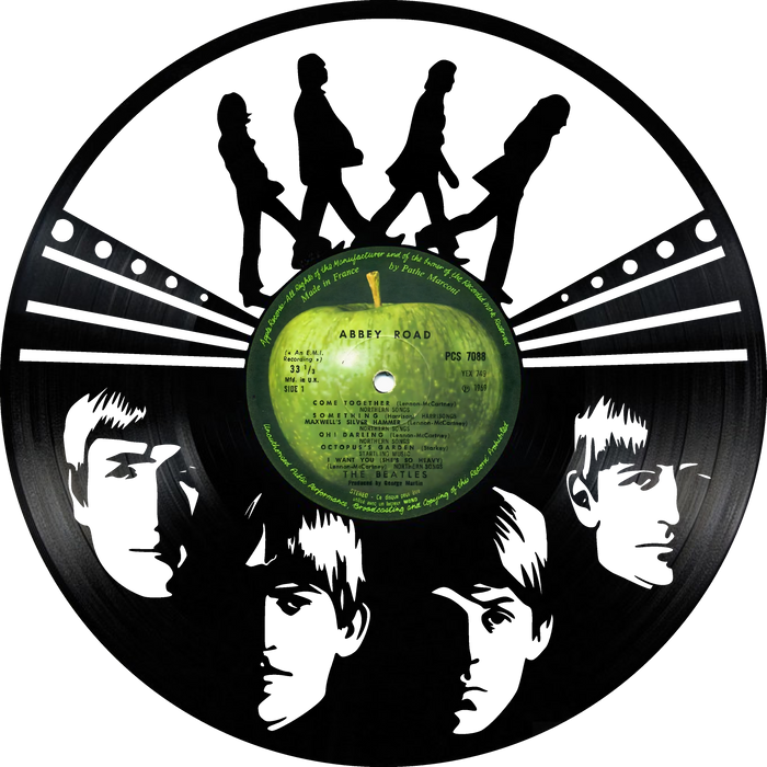 Beatles  Laser Cut Vinyl Record artist representation or vinyl clock