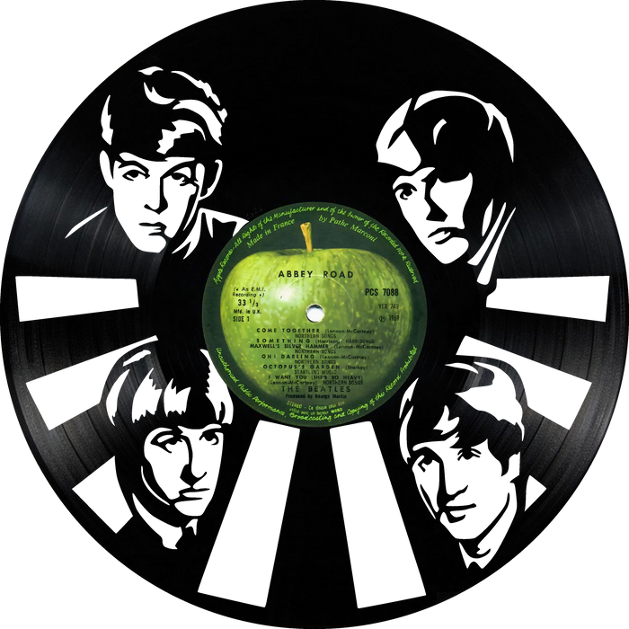 Beatles  Laser Cut Vinyl Record artist representation or vinyl clock