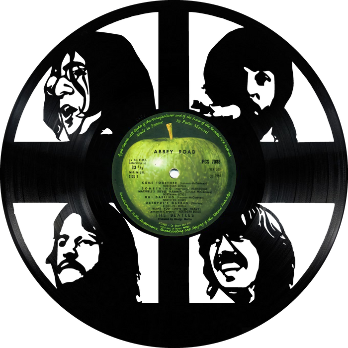 Beatles  Laser Cut Vinyl Record artist representation or vinyl clock