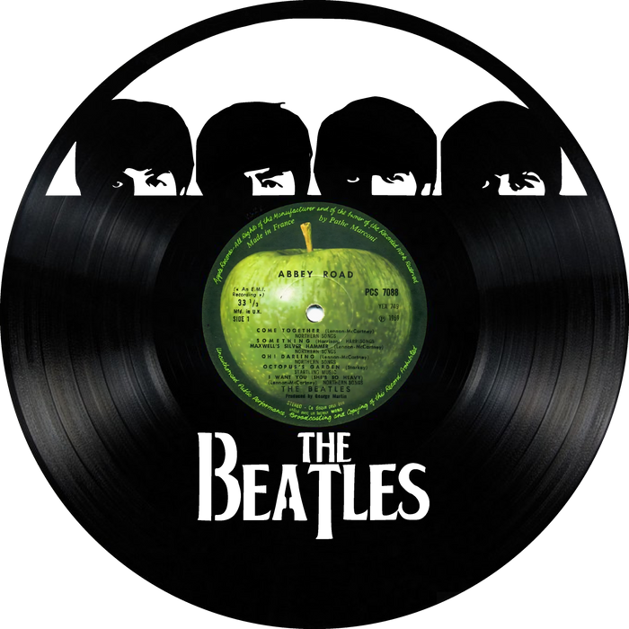 Beatles  Laser Cut Vinyl Record artist representation or vinyl clock