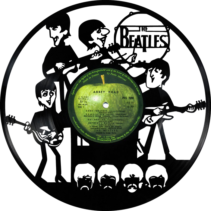 Beatles  Laser Cut Vinyl Record artist representation or vinyl clock