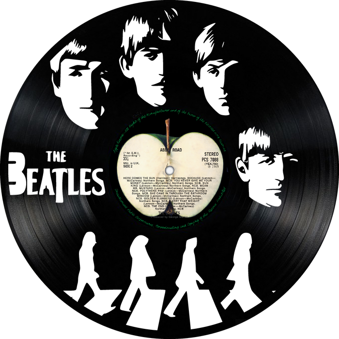 Beatles  Laser Cut Vinyl Record artist representation or vinyl clock