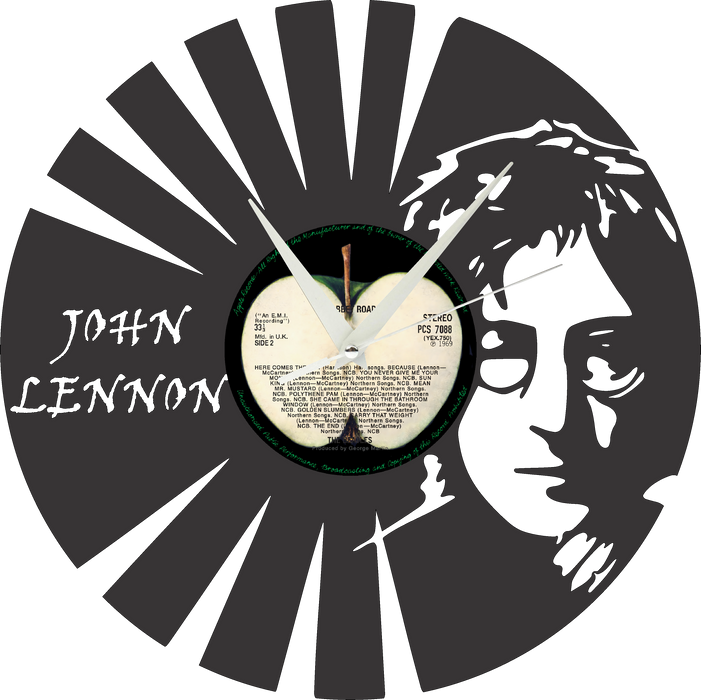 Beatles John Lennon Laser Cut Vinyl Record artist representation or vinyl clock