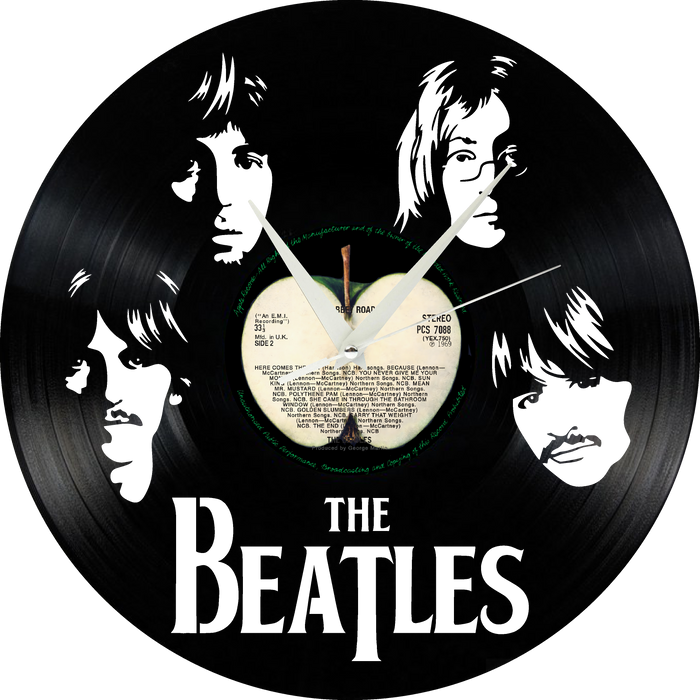 Beatles Laser Cut Vinyl Record artist representation or vinyl clock