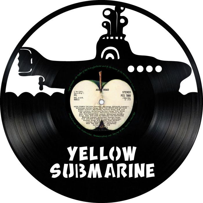 Beatles Laser Cut Vinyl Record artist representation or vinyl clock