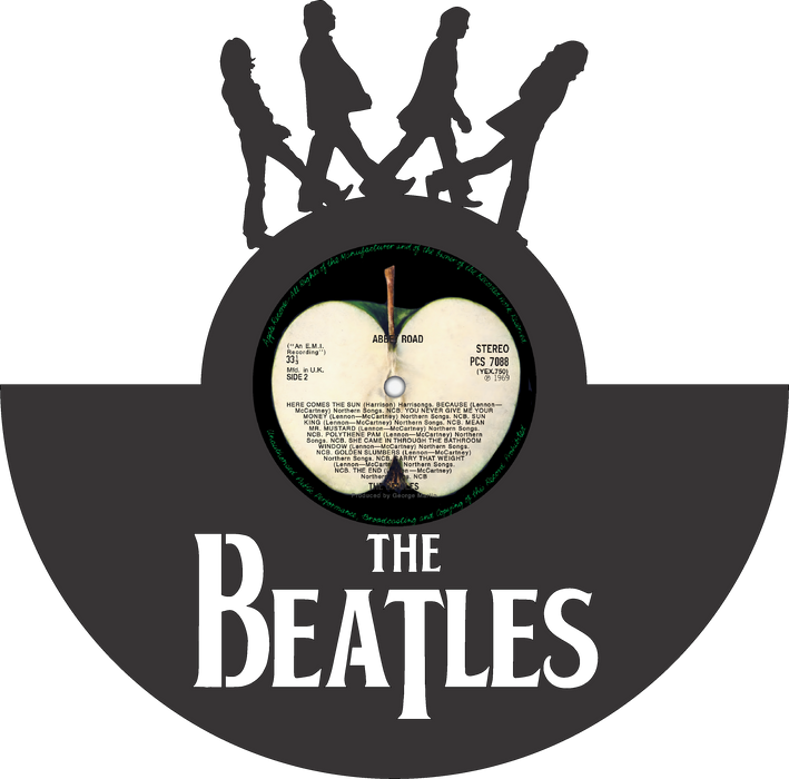 Beatles Laser Cut Vinyl Record artist representation or vinyl clock