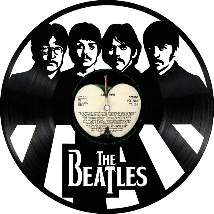 Beatles Laser Cut Vinyl Record artist representation or vinyl clock