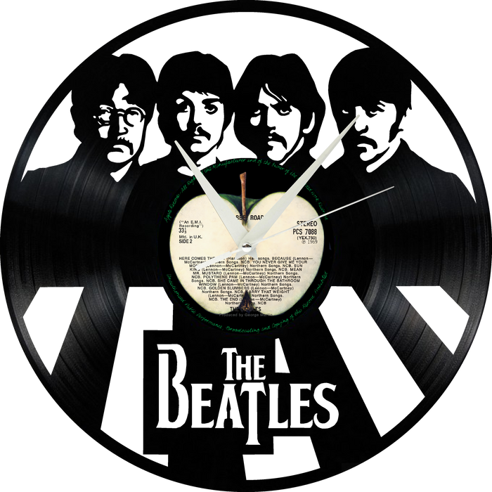 Beatles Laser Cut Vinyl Record artist representation or vinyl clock
