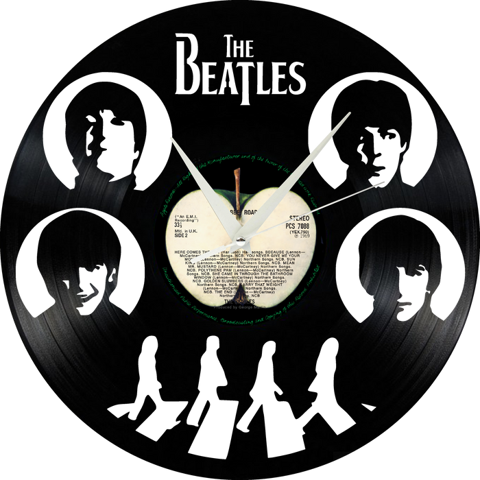 Beatles Laser Cut Vinyl Record artist representation or vinyl clock