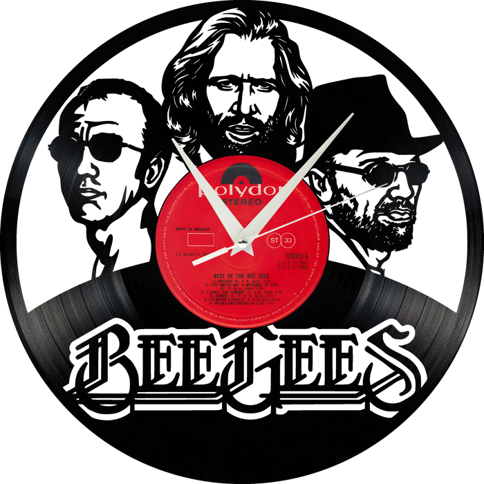 BEE GEES Laser Cut Vinyl Record artist representation or vinyl clock