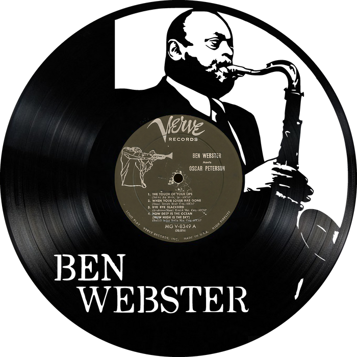 Ben Webster Laser Cut Vinyl Record artist representation or vinyl clock