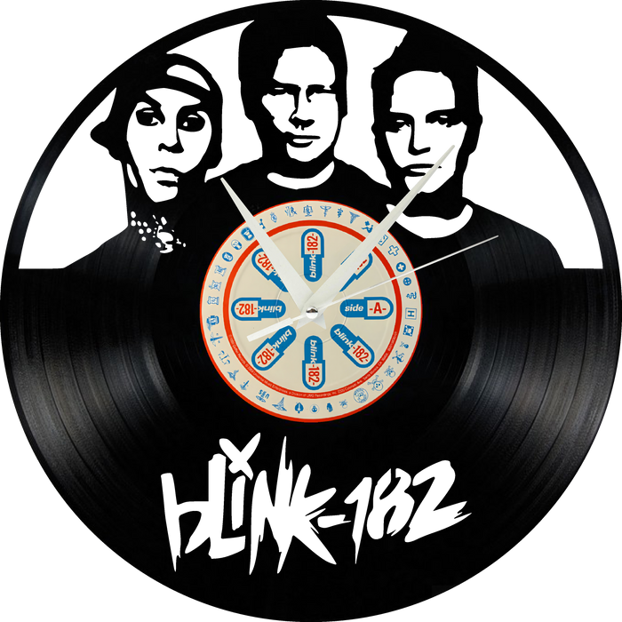 blink 182 Laser Cut Vinyl Record artist representation or vinyl clock