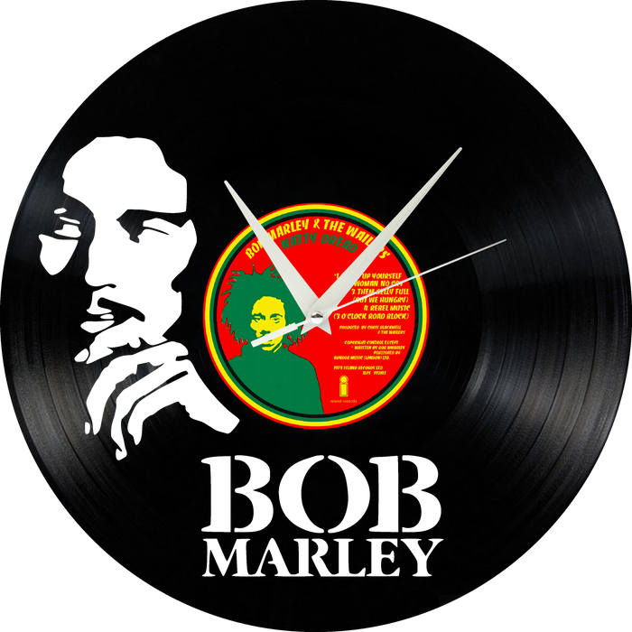 bob marley Laser Cut Vinyl Record artist representation or vinyl clock