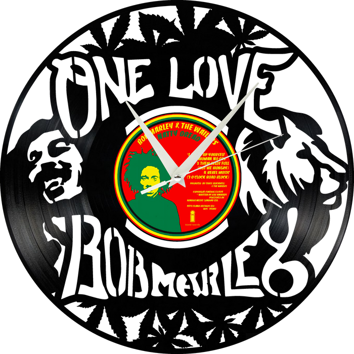 bob marley Laser Cut Vinyl Record artist representation or vinyl clock