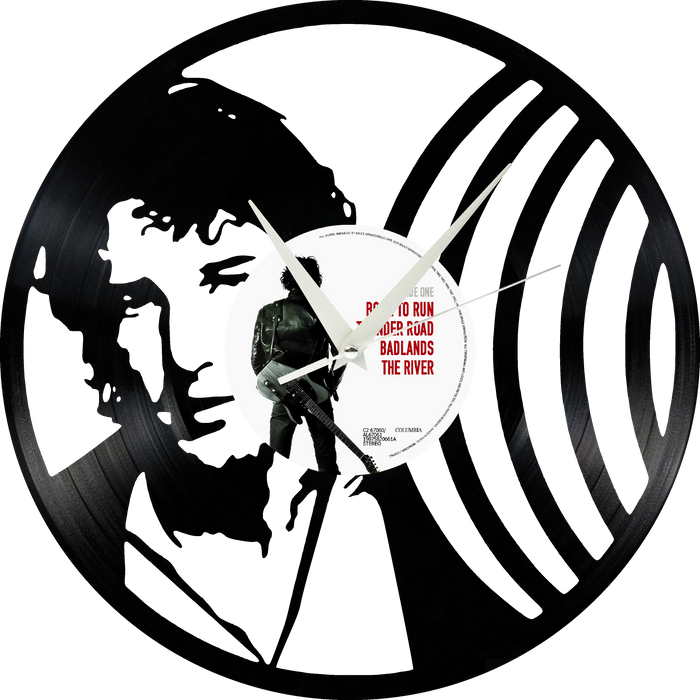 Bruce springsteen Laser Cut Vinyl Record artist representation or vinyl clock
