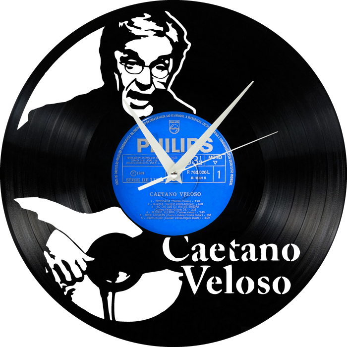 caetano veloso Laser Cut Vinyl Record artist representation or vinyl clock