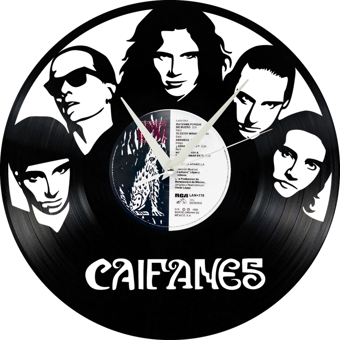 caifanes Laser Cut Vinyl Record artist representation or vinyl clock