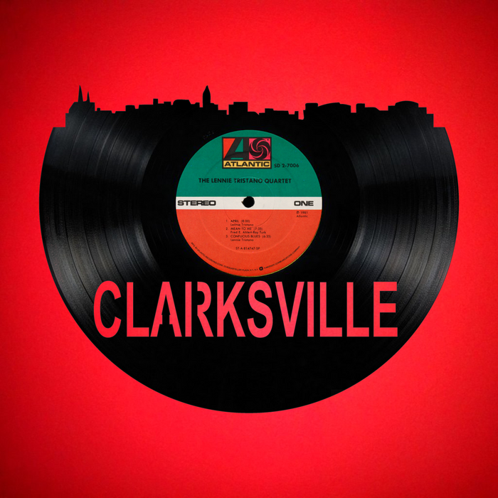 Clarksville Tennessee Laser Cut Vinyl Record artist representation