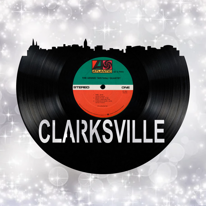 Clarksville Tennessee Laser Cut Vinyl Record artist representation