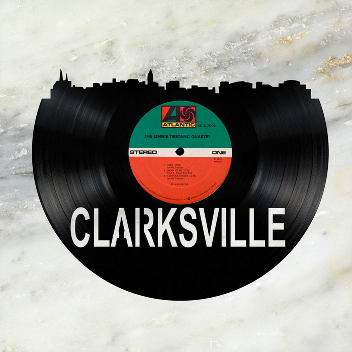 Clarksville Tennessee Laser Cut Vinyl Record artist representation