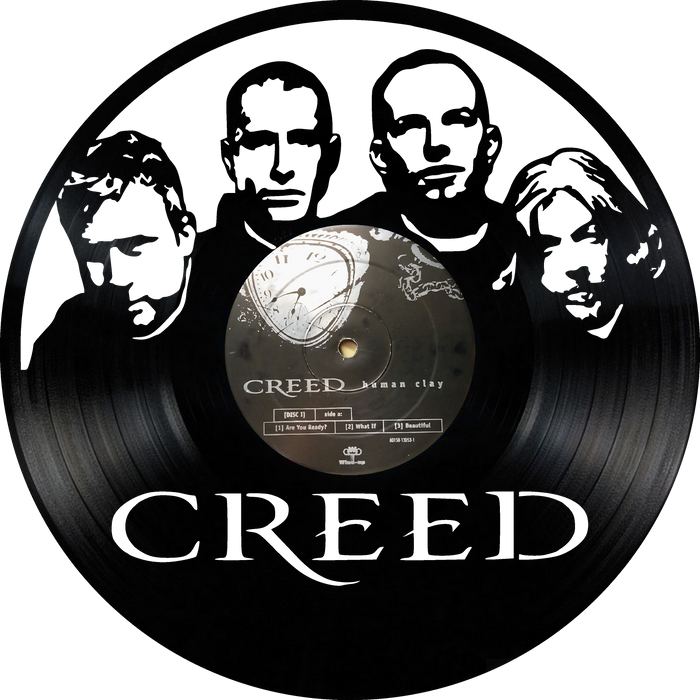 Creed Laser Cut Vinyl Record artist representation or vinyl clock