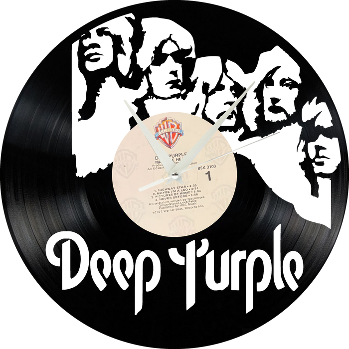 deep purple Laser Cut Vinyl Record artist representation or vinyl clock